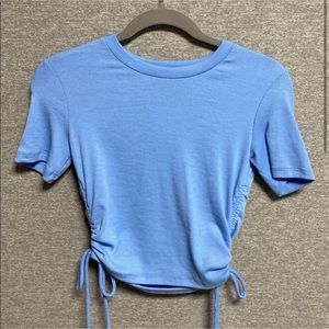 Zara ribbed blue side tie crop top 💙✨